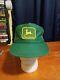 Rare Vintage Louisville John Deere Patch Trucker Mesh Snapback Hat Cap 80s Green