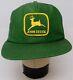 Rare Vintage Louisville John Deere Patch Trucker Mesh Snapback Hat Cap 80s Green