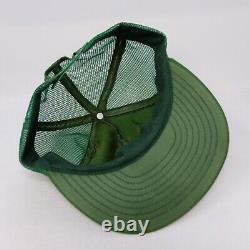 Rare Vintage LOUISVILLE John Deere Patch Trucker Mesh Snapback Hat Cap 80s Green