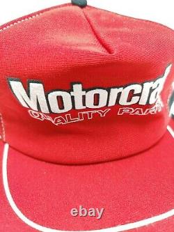 Rare Vintage Motorcraft Quality Parts Trucker 3 Stripe Cap Hat USA Made