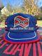 Rare Vintage Snapback Trucker Hat Cap Made In Usa Dixie South 3 Stripe Red Blue