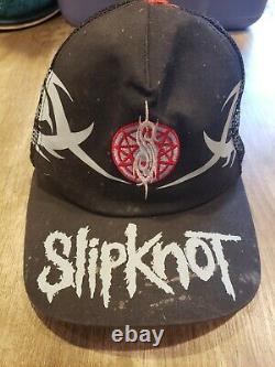 Rare Vtg SLIPKNOT Distressed All Over Snapback Vol 3 Era Trucker Hat Metal Band