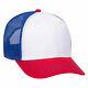 Red/white/royal Trucker Hat 6 Panel Low Profile Mesh Back Hat 1dz New 83-1239