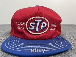 STP Indy 500 VIP Hat Vintage Rare Patch Gas Oil Trucker Mesh Cap Snapback