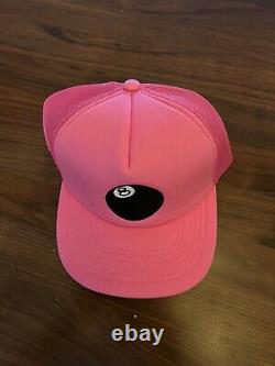Stüssy © 2022 8 Ball 5-panel Trucker Cap Hat Snapback Pink One Size Brand New