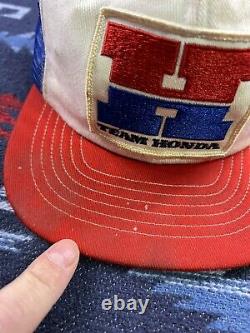 Team Honda Swingster trucker hat baseball cap Vintage Snapback Mesh Large Patch
