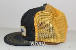 Telsmith yellow black striped K-brand rare snapback cap trucker hat Vintage vibe