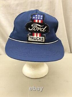 Trucker hat baseball cap Vintage Mesh Snapback Patch Ford Trucks USA Flag #1
