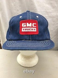 Trucker hat baseball cap Vintage Snapback GMC TRUCKS grunge Denim