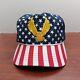 Usa Flag American Eagle Maga Freedom Made In Usa Roped Snapback Trucker Hat Cap