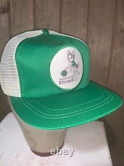 VINTAGE 70s Milwaukee Does Basketball WPBL Snapback Green Trucker style hat