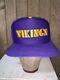 Vintage 80s Rare Minnesota Vikings Purple Nfl Football Hat Cap Snapback Retro