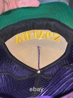VINTAGE 80s Rare Minnesota Vikings Purple NFL Football Hat Cap Snapback Retro