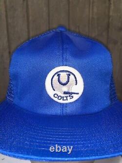 VINTAGE Rare 70s/80s Baltimore Colts Blue NFL Football Trucker Cap Hat Snapback