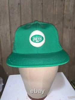 VINTAGE Rare 80s New York Jets Logo Green NFL Football Trucker Cap Hat Snapback