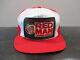 Vintage Red Man Hat Cap Snap Back White Red Patch Chewing Tobacco Trucker Mens