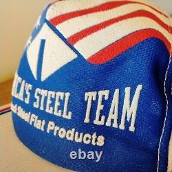 VINTAGE VTG Inland Steel Àmericà Team Coal RARE Trucker Snapback Hat Cap USA