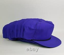 VTG 80s Lot Of 12 Purple Trucker Hat Snapback USA Made Adjustable Rope Cap Retro