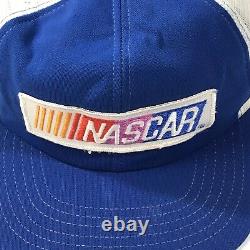 VTG 80s NASCAR Nascar Patch Snapback Mesh Hat Trucker Cap Made in USA