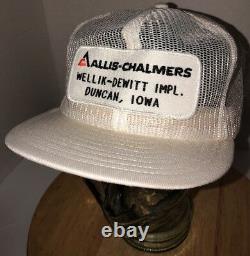 VTG ALLIS CHALMERS 70s 80s USA Louisville MFG CO MESH Trucker Hat Cap Snapback
