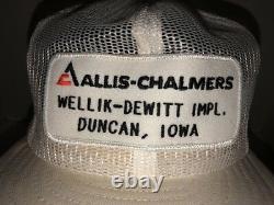 VTG ALLIS CHALMERS 70s 80s USA Louisville MFG CO MESH Trucker Hat Cap Snapback