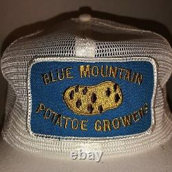 VTG BLUE MOUNTAIN POTATOE GROWERS 70s 80s USA K-Brand Trucker Hat Cap Snapback