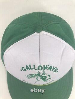 VTG Headmost Galloway's West 40 Ranch Snapback Trucker Hat Green Adjustable Cap
