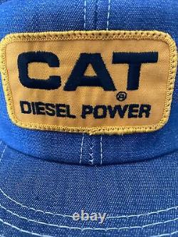 VTG K-brand Denim patch rare Cat Diesel Trucker Hat Cap Snapback