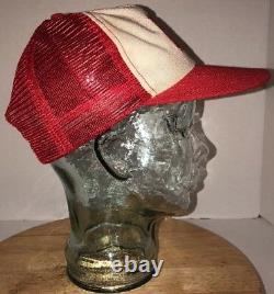 VTG KNAPP SHOES 70s 80s USA Red White Trucker Hat Cap Snapback Boots RARE PATCH