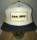 Vtg Lee Way 70s 80s Usa Tri-color Black White Gold Trucker Hat Cap Snapback Rare