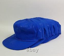 VTG Lot Of 12 Blue Swirl Trucker Hat Blank USA Snapback Adjustable Rope Cap 80s