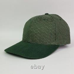 VTG Lot Of 12 Green Checked Wool Trucker Hat Snapback Adjustable Retro Cap 90s