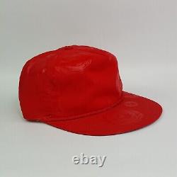VTG Lot Of 12 Red Swirl Trucker Hat Blank USA Snapback Adjustable Retro Cap 80s