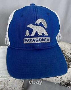 VTG Patagonia RARE Polar Bear Moon Mountain Sunset Trucker Mesh Snapback Hat Cap