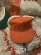 Vtg Trucker Hat Lot Of 50 Blank Orange Mesh Snapback Cap Polyester 80s Deadstock