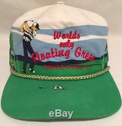 VTG Worlds Only Floating Green SnapBack Sportcap Rope Style Trucker Golf Hat