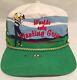 Vtg Worlds Only Floating Green Snapback Sportcap Rope Style Trucker Golf Hat