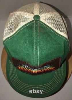 VTG YELLOWSTONE National Park 80s USA K-Brand Trucker Hat Cap Snapback RAINBOW