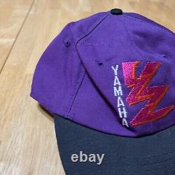 VTG Yamaha YZ Snapback Hat Cap Racing Trucker Adjustable Purple black RARE