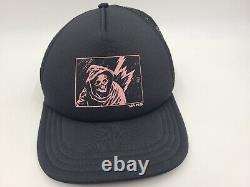 Vans Grim Reaper Mesh Trucker Snapback Hat Cap Rare Skull Death Skateboard Black