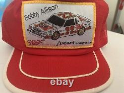 Vintage 1980's Bobby Allison Mesh Trucker Hat Snapback Miller NASCAR USA Made