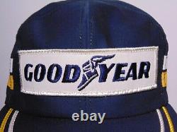 Vintage 1980s Goodyear 2 Stripe Snapback Trucker Hat Cap Louisville Made in USA