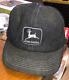 Vintage 1980s John Deere K-products Black Winter Snapback Trucker Hat Cap #i