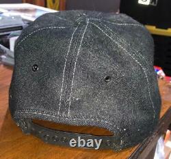Vintage 1980s John Deere K-Products Black Winter Snapback Trucker Hat Cap #I