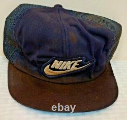 Vintage 1980s K PRODUCTS Snapback Hat Cap NIKE Logo Early Swoosh Mesh Trucker