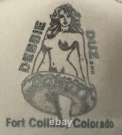 Vintage 1989 Debbie Duz Donuts Trucker Hat Cap Mesh SnapBack Topless Naked Logo