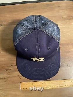 Vintage 70's New York Yankees PRO Snapback Trucker Baseball Hat Size 6 5/8-7 1/4
