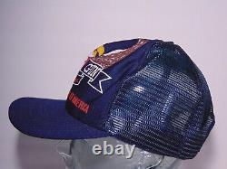 Vintage 70s 80s Airport Top Gun Eagle Mesh Snapback Trucker Hat Cap Made In USA