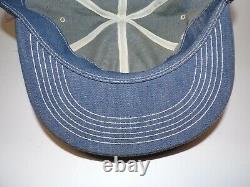 Vintage 70s 80s K-Products Halton Cat Patch Denim Snapback Trucker Hat Cap USA