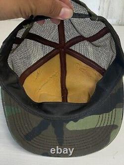 Vintage 70s 80s K Products K Brand Stihl Mesh Camo Snapback Trucker Hat Cap USA